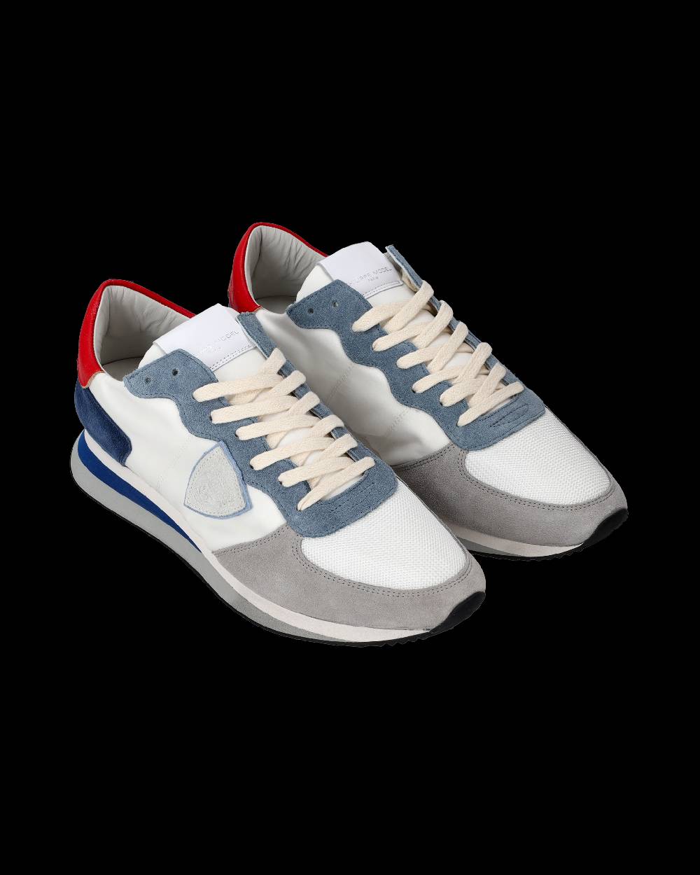 Philippe Model Sneakers Trpx da Uomo Bianche e Denim in Tessuto Tecnico