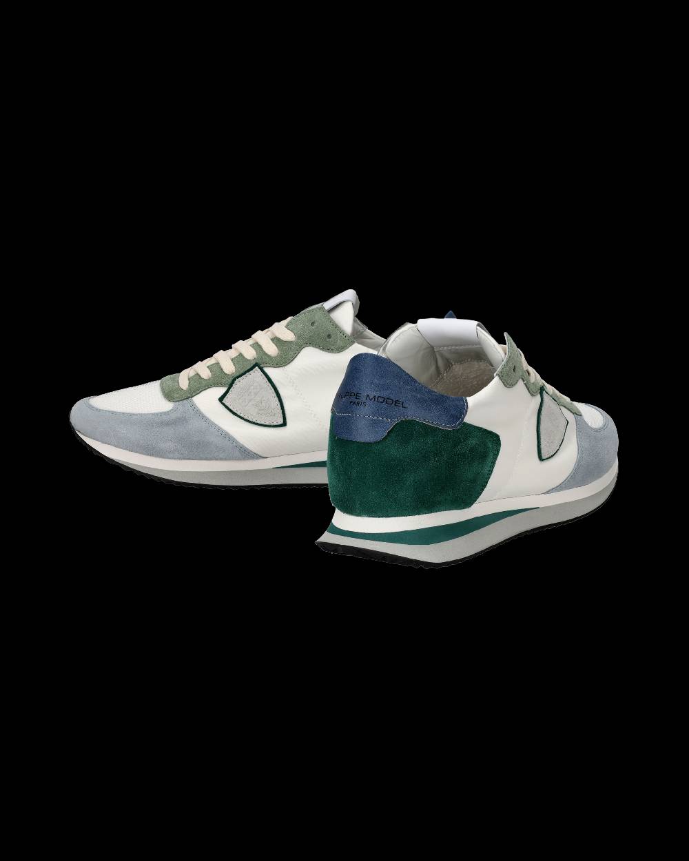 Philippe Model Sneakers Trpx Da Uomo Bianche E Verdi In Tessuto Tecnico