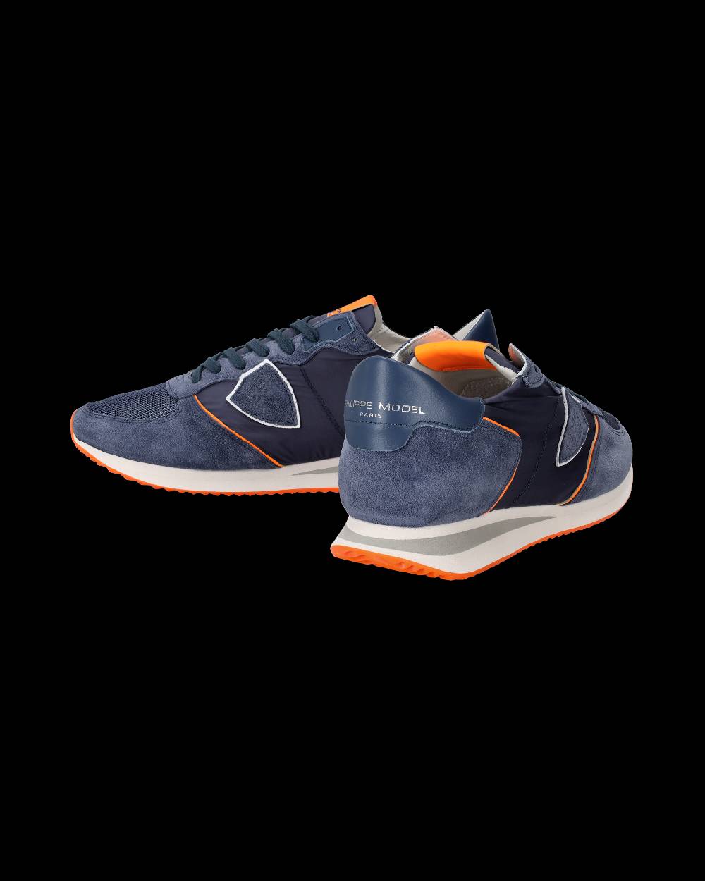 Philippe Model Sneakers Trpx Da Uomo Blu E Arancioni In Tessuto Tecnico