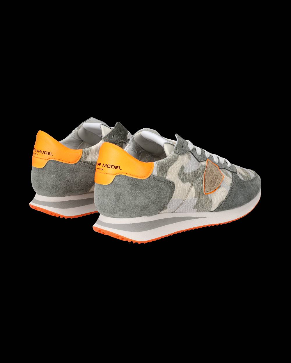 Philippe Model Sneakers Trpx Da Uomo Verdi E Arancioni In Tessuto Tecnico