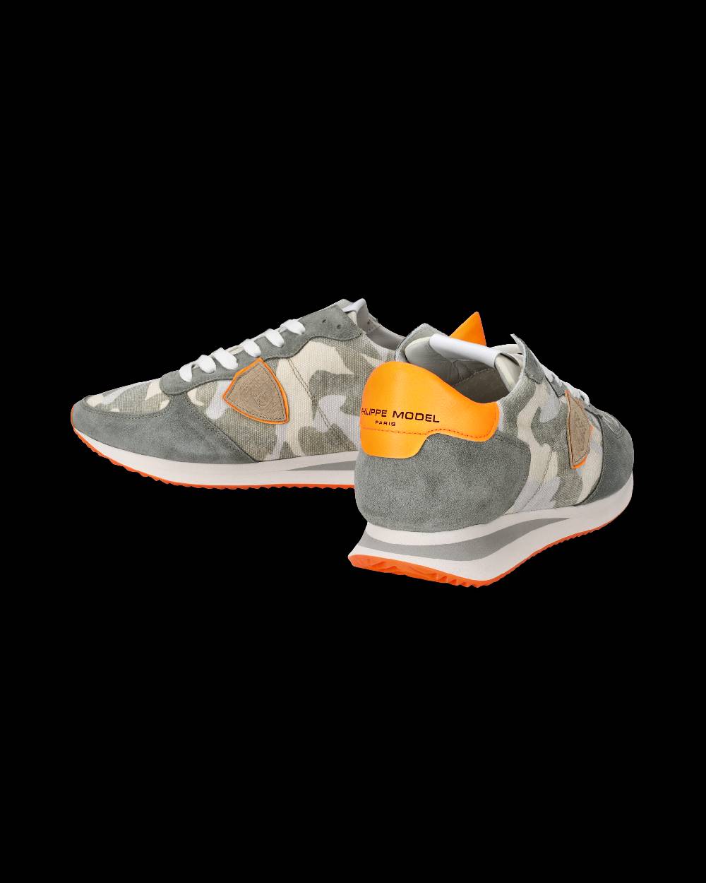 Philippe Model Sneakers Trpx Da Uomo Verdi E Arancioni In Tessuto Tecnico