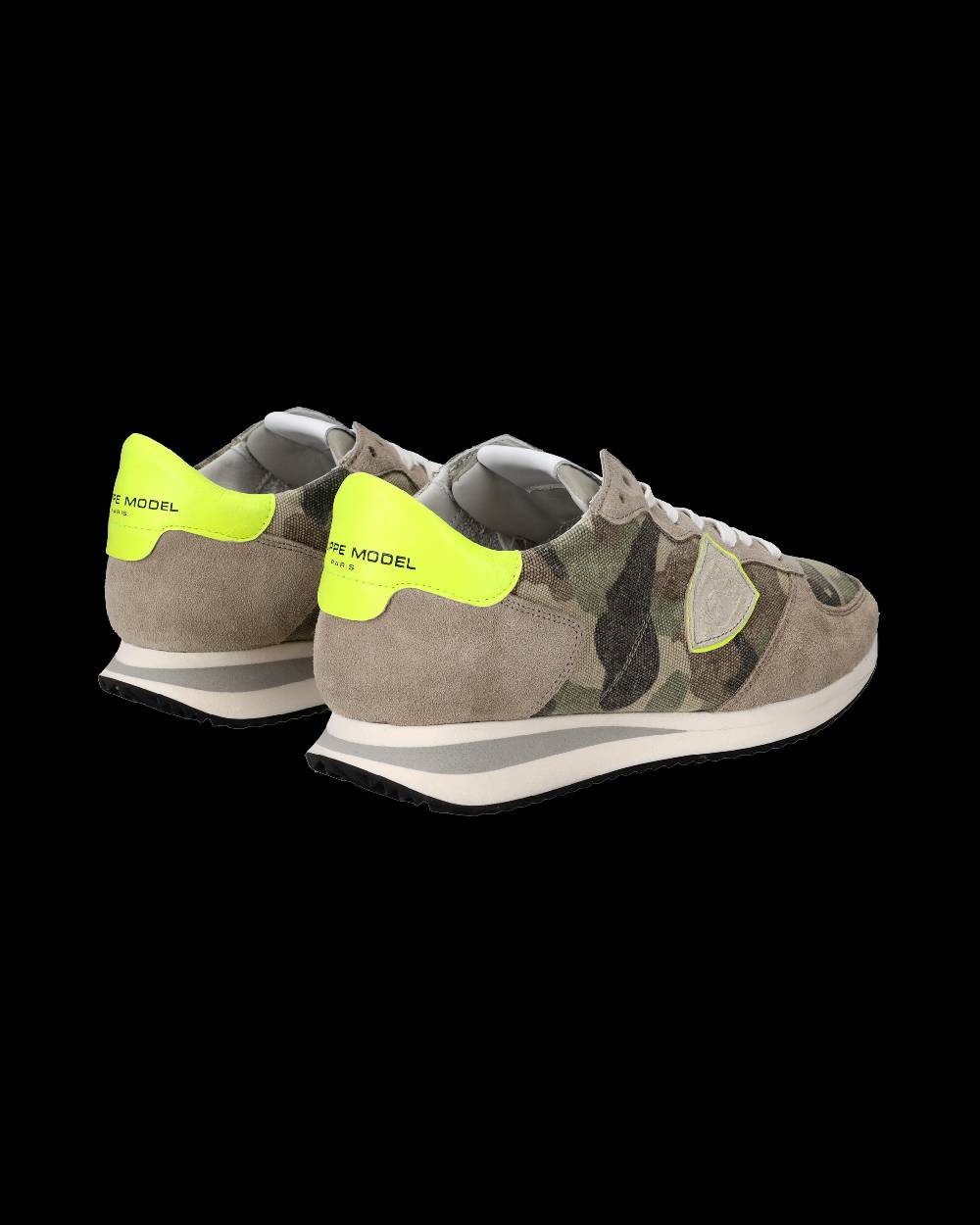 Philippe Model Sneakers Trpx Da Uomo Verdi E Gialle In Tessuto Tecnico