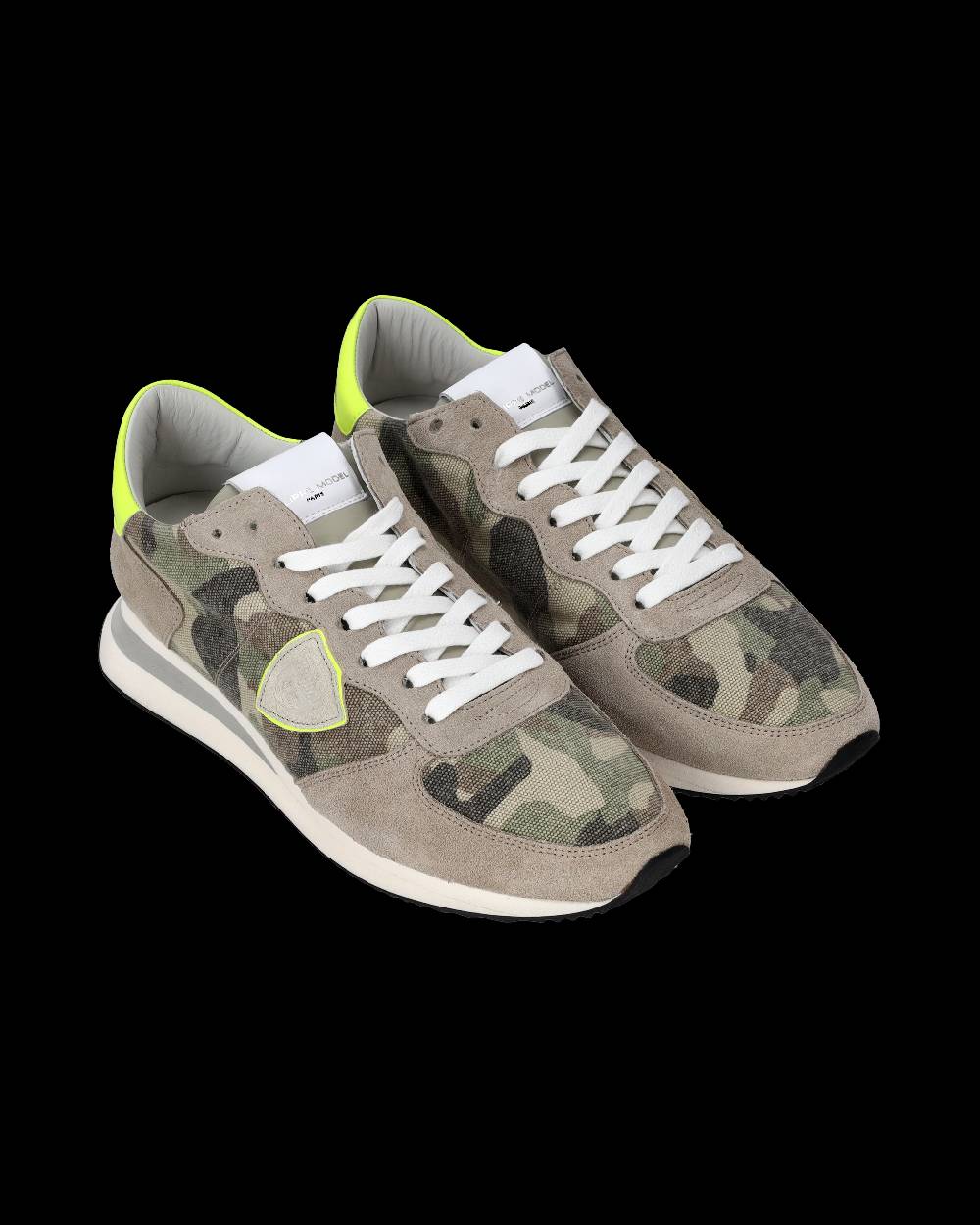 Philippe Model Sneakers Trpx da Uomo Verdi e Gialle in Tessuto Tecnico