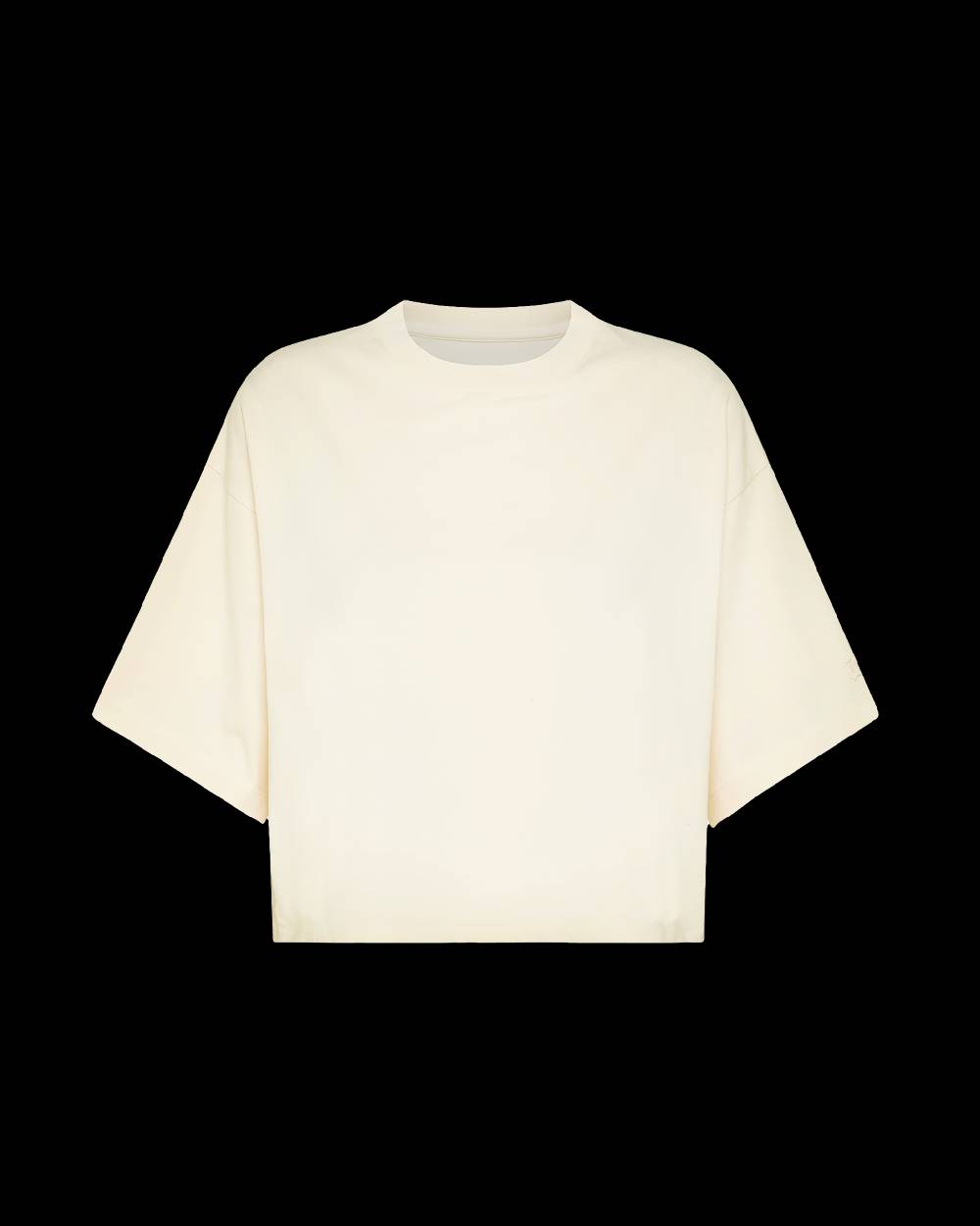 Philippe Model T-Shirt Cropped Marion Da Donna Beige Ecru In Jersey