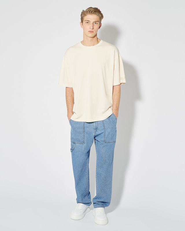 Philippe Model T-Shirt Maurice Da Uomo Beige Ecru In Jersey