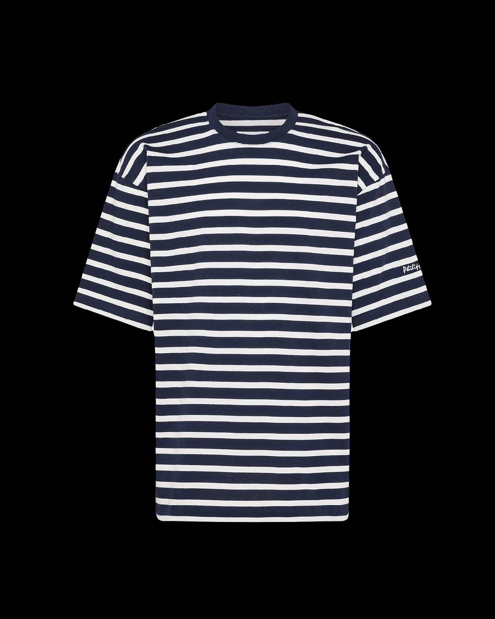 Philippe Model T-Shirt Maurice Da Uomo Blu In Cotone