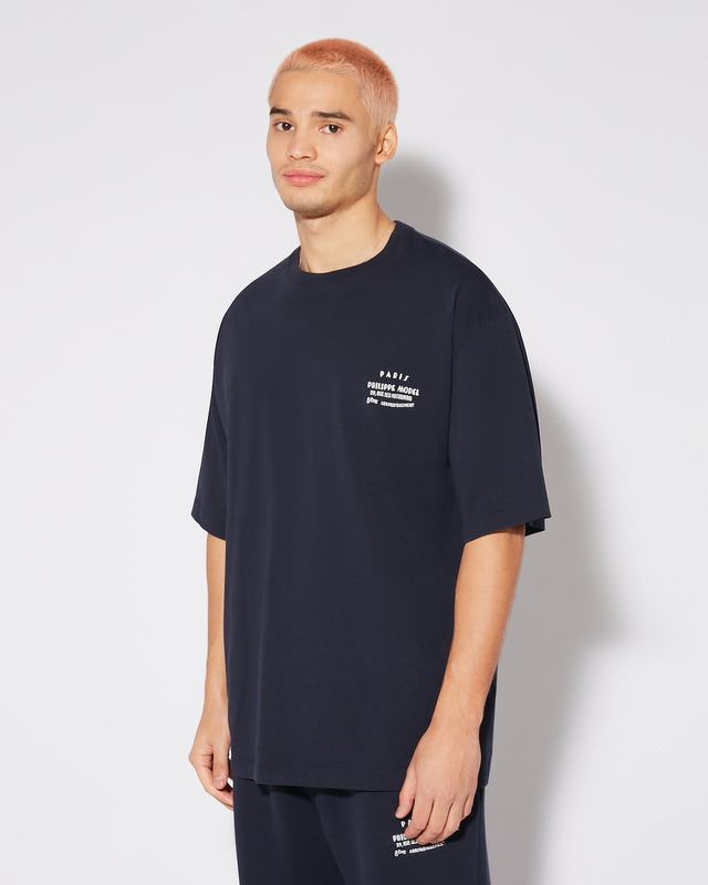 Philippe Model T-Shirt Maurice Da Uomo Blu In Jersey