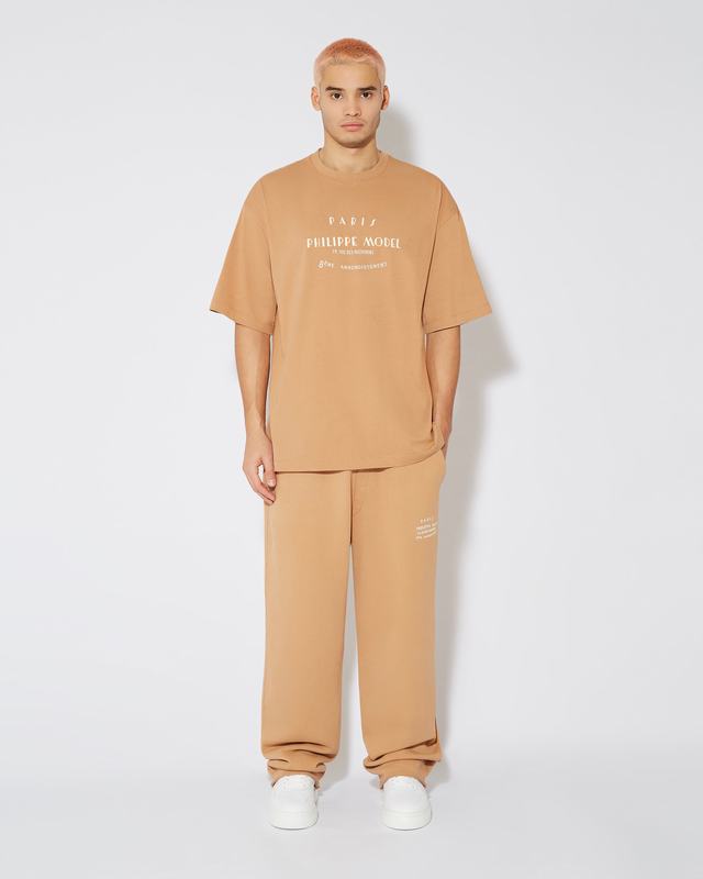 Philippe Model T-Shirt Maurice Da Uomo Marrone In Jersey