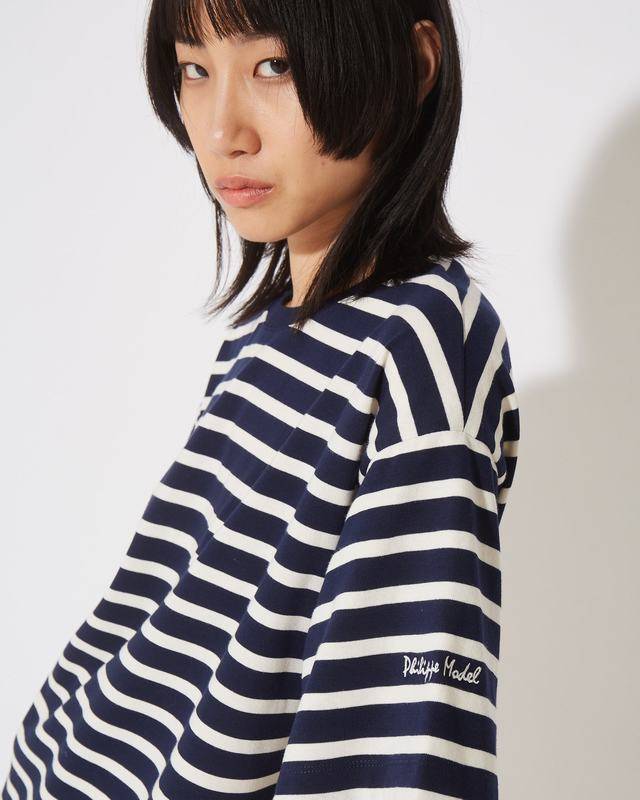 Philippe Model T-Shirt Monique Da Donna Blu In Cotone