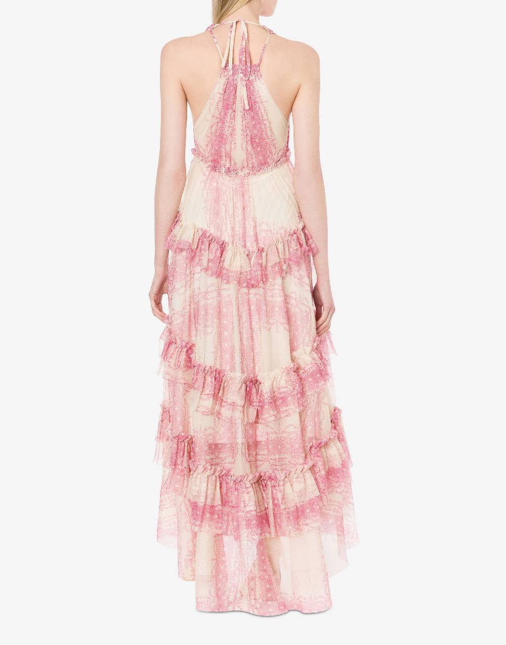 Philosophy Di Lorenzo Serafini Abito A Balze In Tulle Stampato