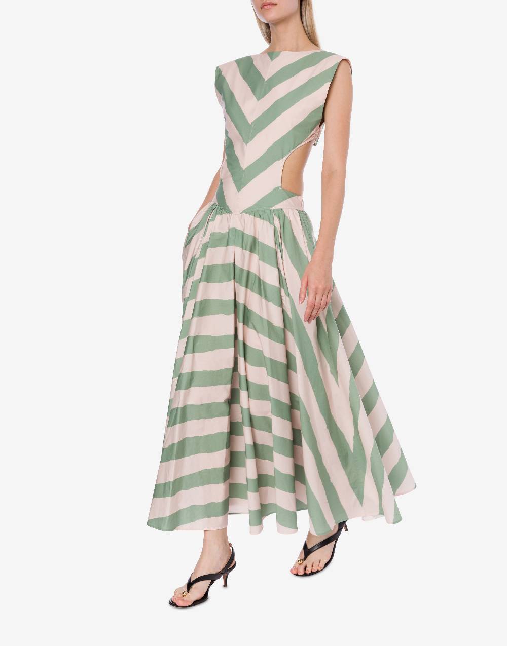 Philosophy Di Lorenzo Serafini Abito A Righe In Cotone Stretch