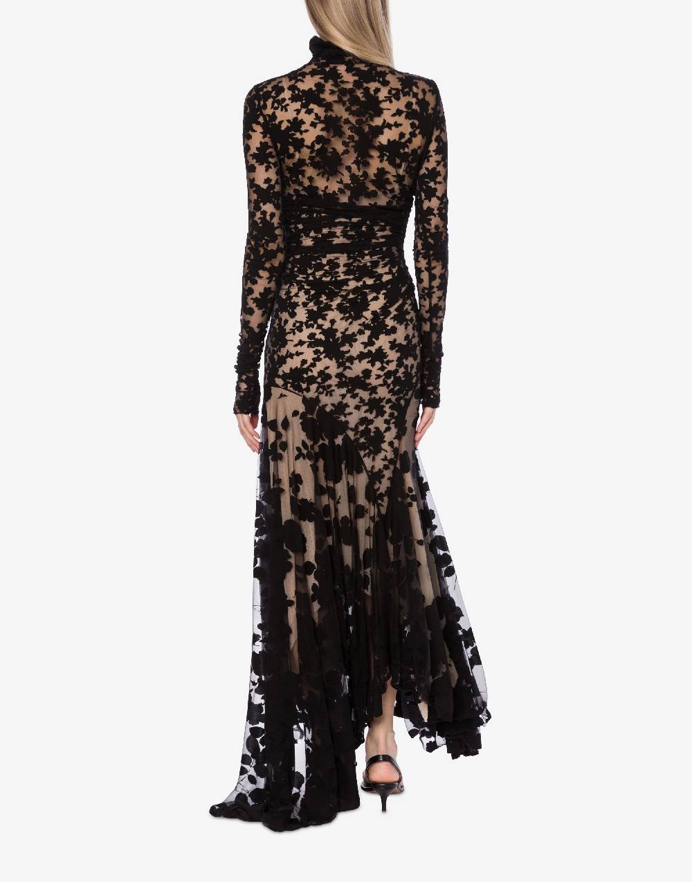 Philosophy Di Lorenzo Serafini Abito Asimmetrico In Jersey Devoré