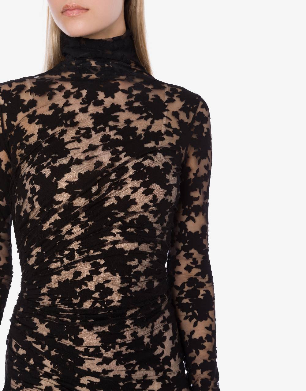 Philosophy Di Lorenzo Serafini Abito Asimmetrico In Jersey Devoré