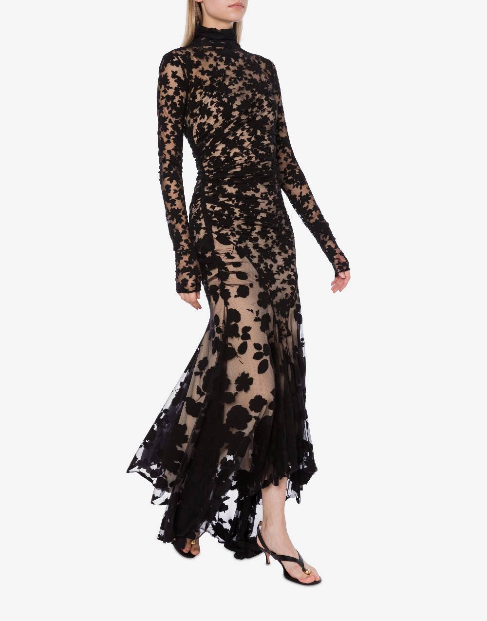 Philosophy Di Lorenzo Serafini Abito Asimmetrico In Jersey Devoré