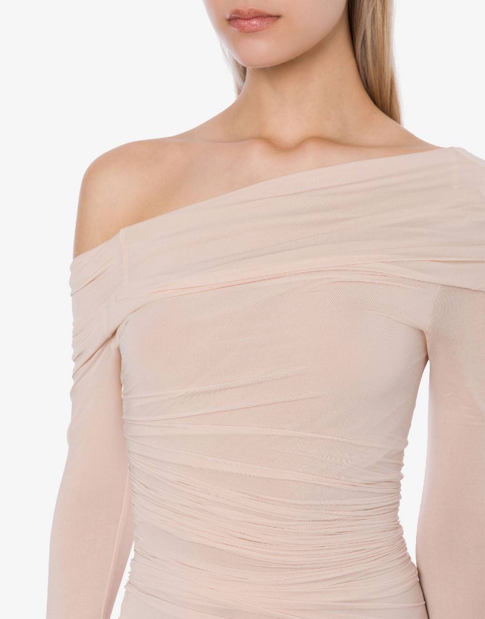 Philosophy Di Lorenzo Serafini Abito Asimmetrico In Jersey Stretch