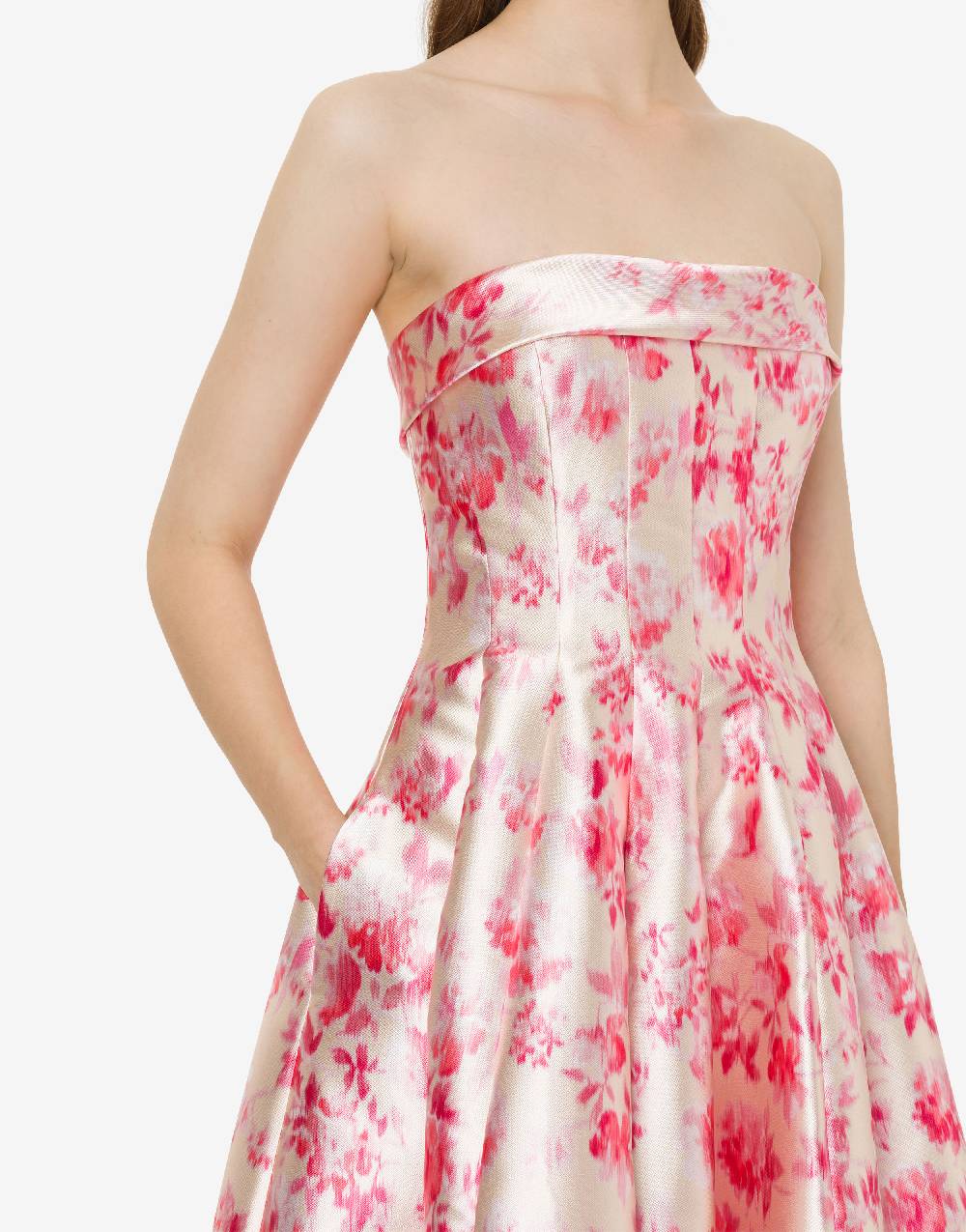 Philosophy Di Lorenzo Serafini Abito Bustier In Radzmir Con Stampa Fiori