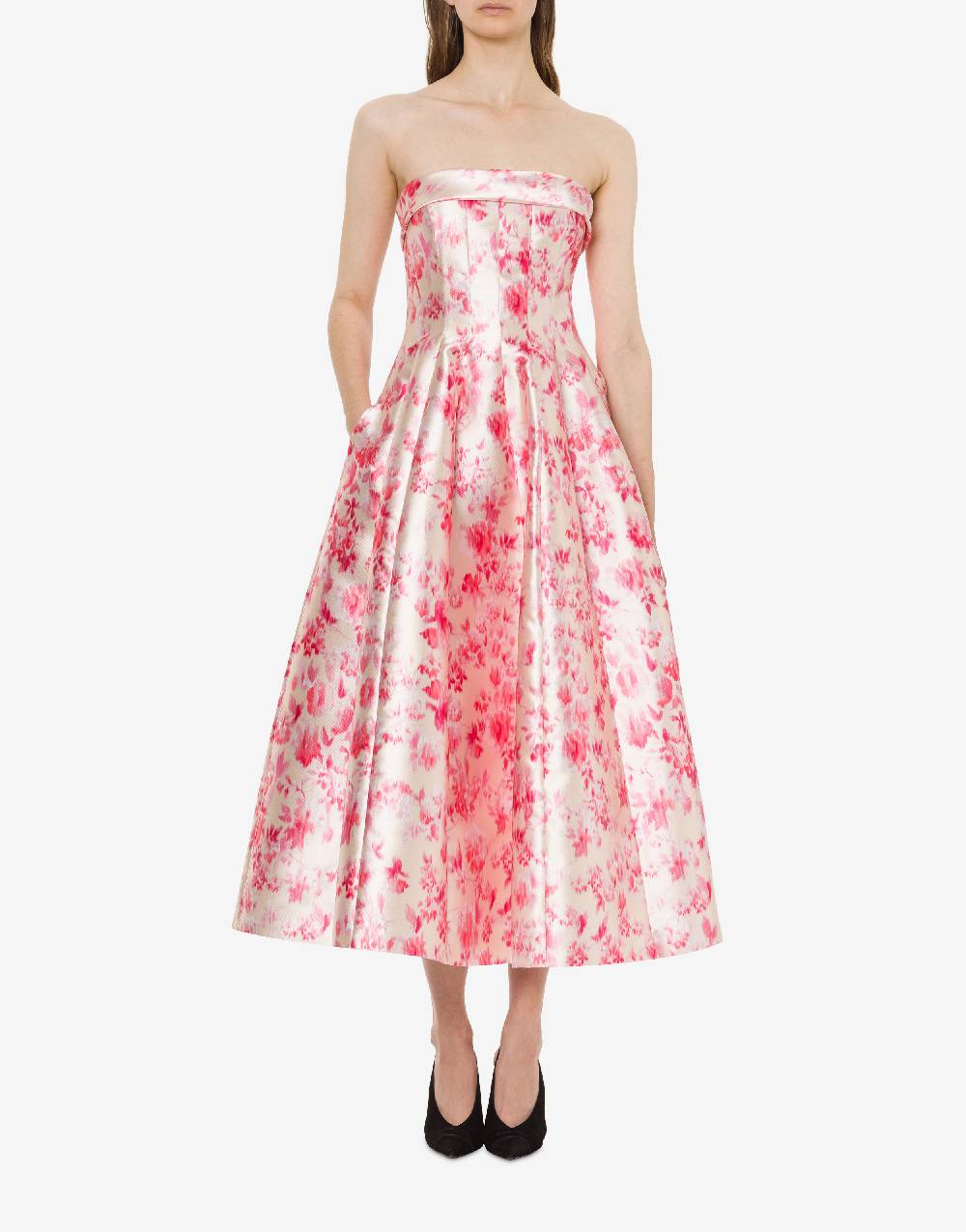 Philosophy Di Lorenzo Serafini Abito Bustier In Radzmir Con Stampa Fiori