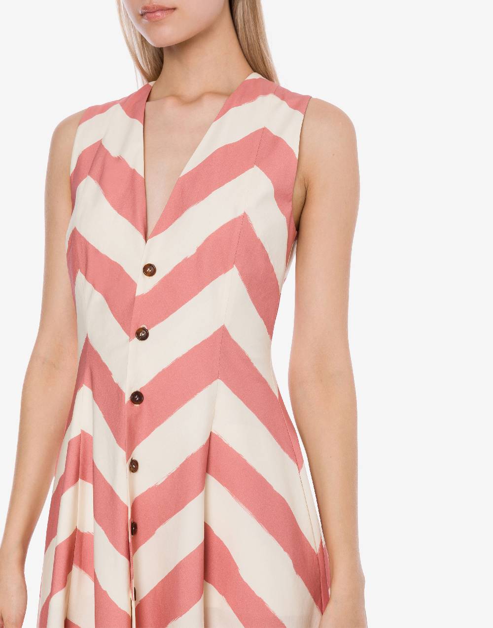 Philosophy Di Lorenzo Serafini Abito Chemisier A Righe In Cotone Stretch