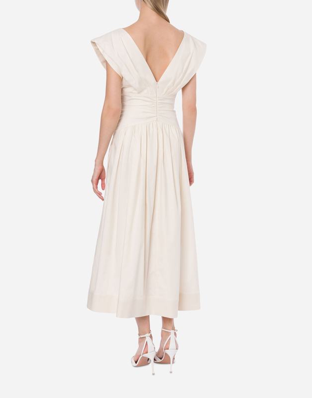 Philosophy Di Lorenzo Serafini Abito In Cotone Stretch Con Fiocchi