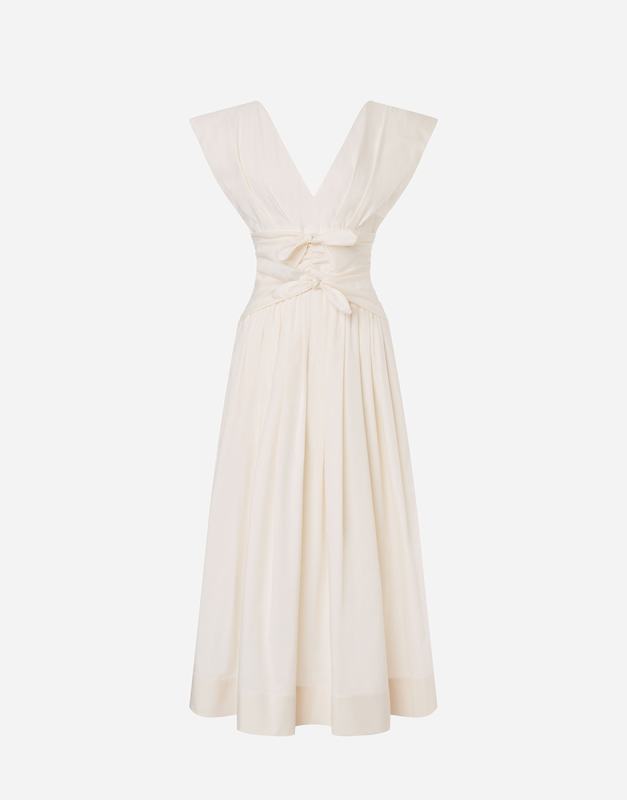 Philosophy Di Lorenzo Serafini Abito in cotone stretch con fiocchi