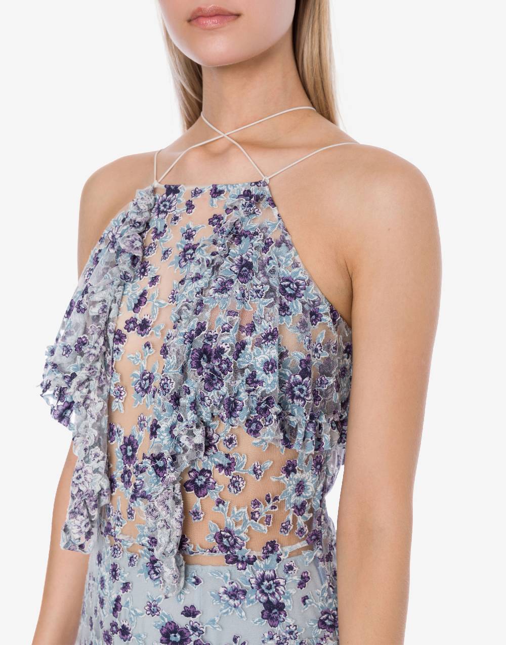 Philosophy Di Lorenzo Serafini Abito In Jersey Devoré Stampato