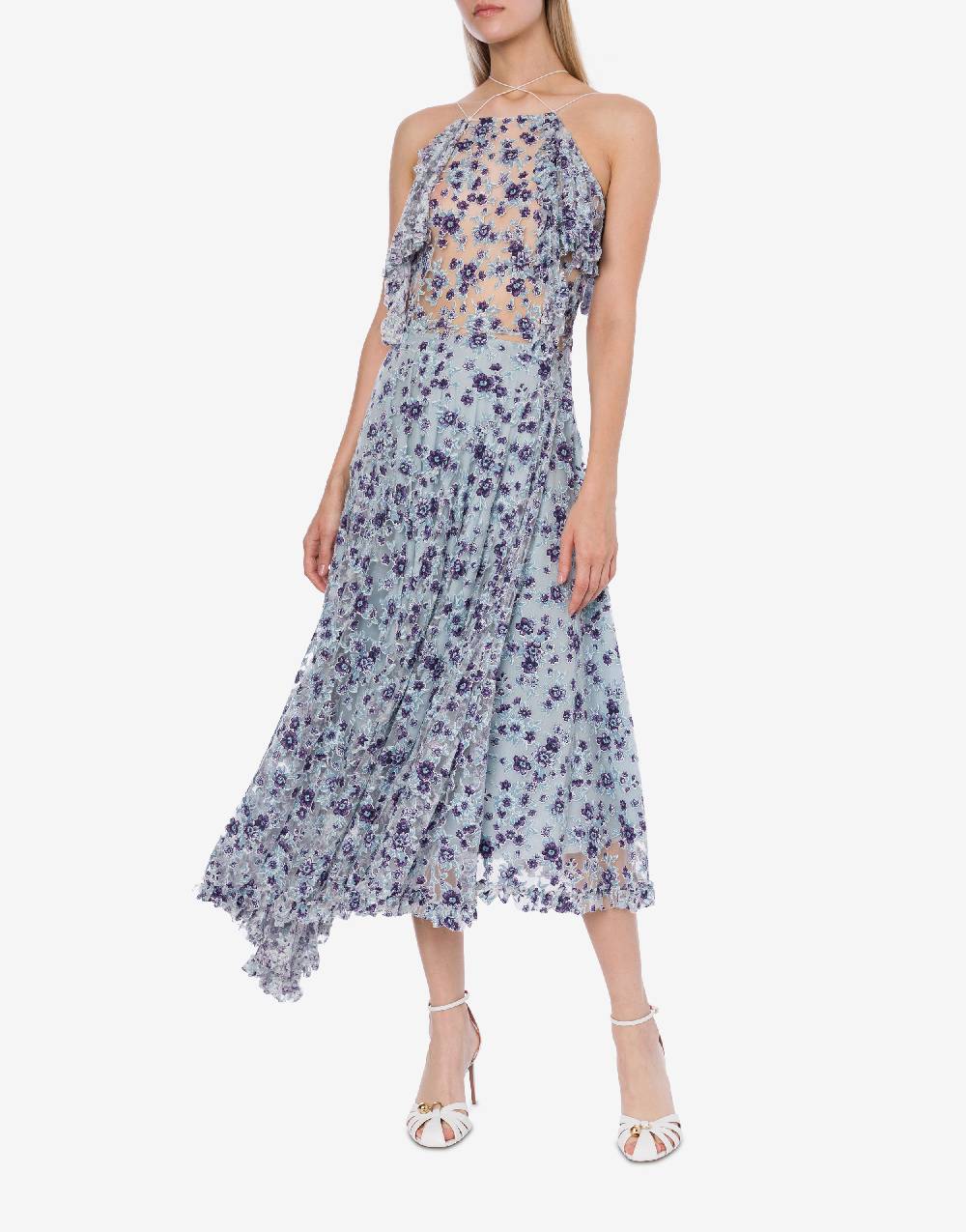 Philosophy Di Lorenzo Serafini Abito In Jersey Devoré Stampato