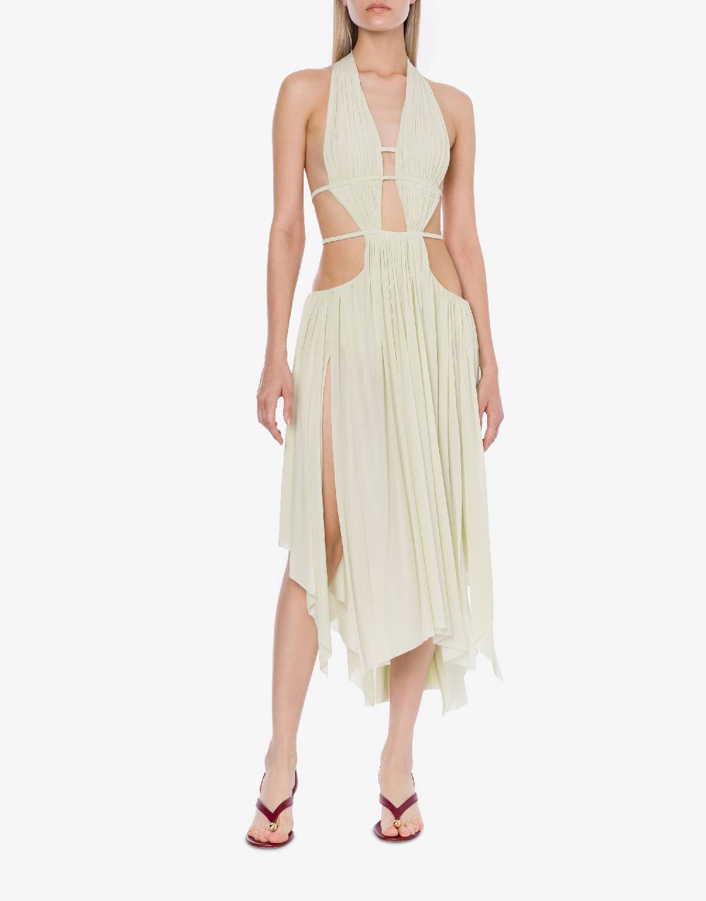 Philosophy Di Lorenzo Serafini Abito In Jersey Drappeggiato Con Cut-out