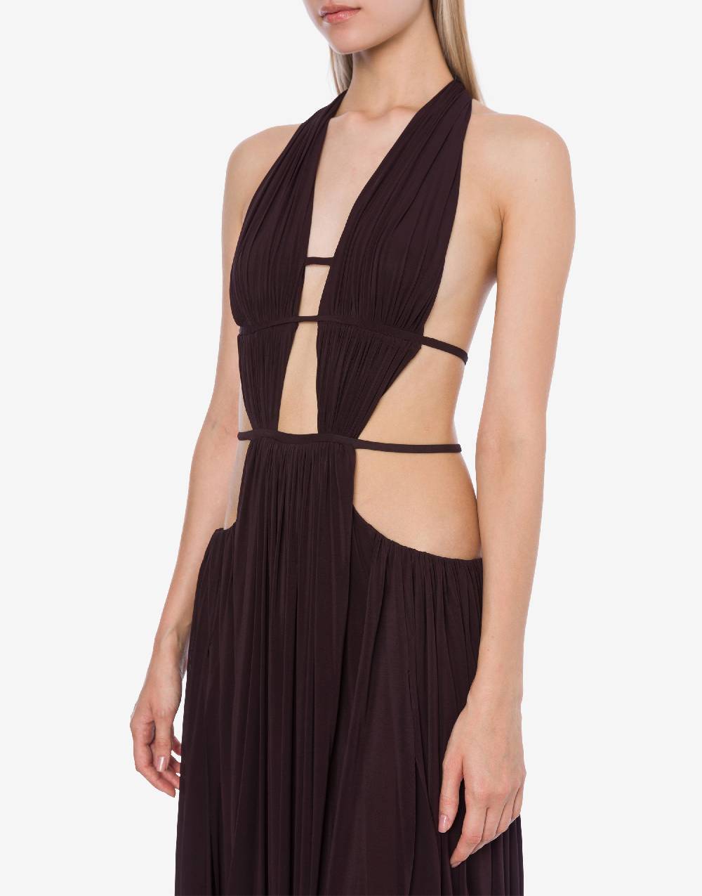 Philosophy Di Lorenzo Serafini Abito In Jersey Drappeggiato Con Cut-out