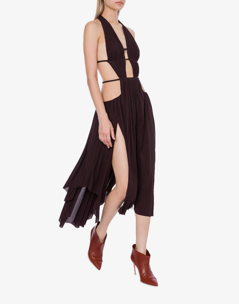 Philosophy Di Lorenzo Serafini Abito In Jersey Drappeggiato Con Cut-out