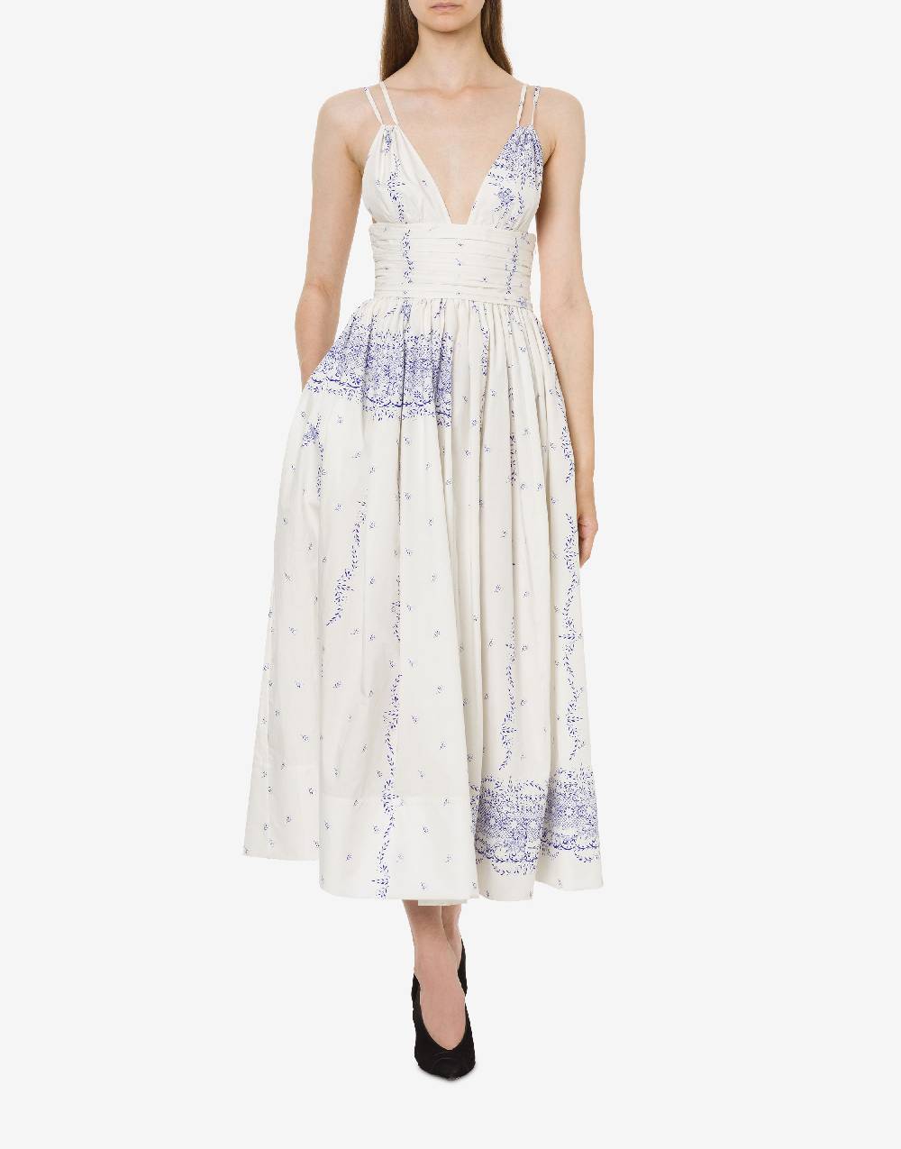 Philosophy Di Lorenzo Serafini Abito In Popeline Stampato