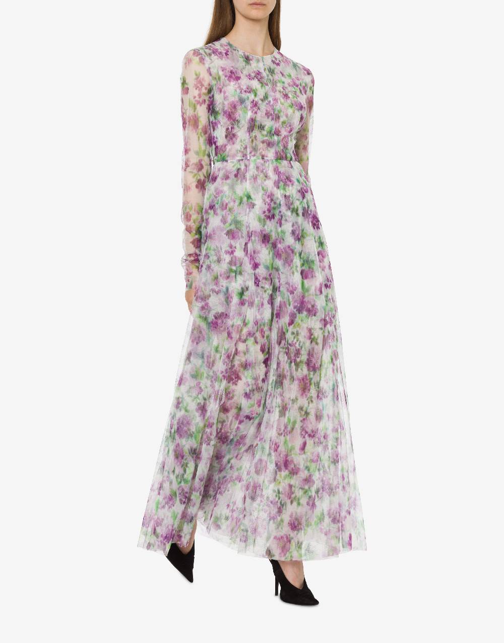 Philosophy Di Lorenzo Serafini Abito In Tulle Con Stampa Fiori