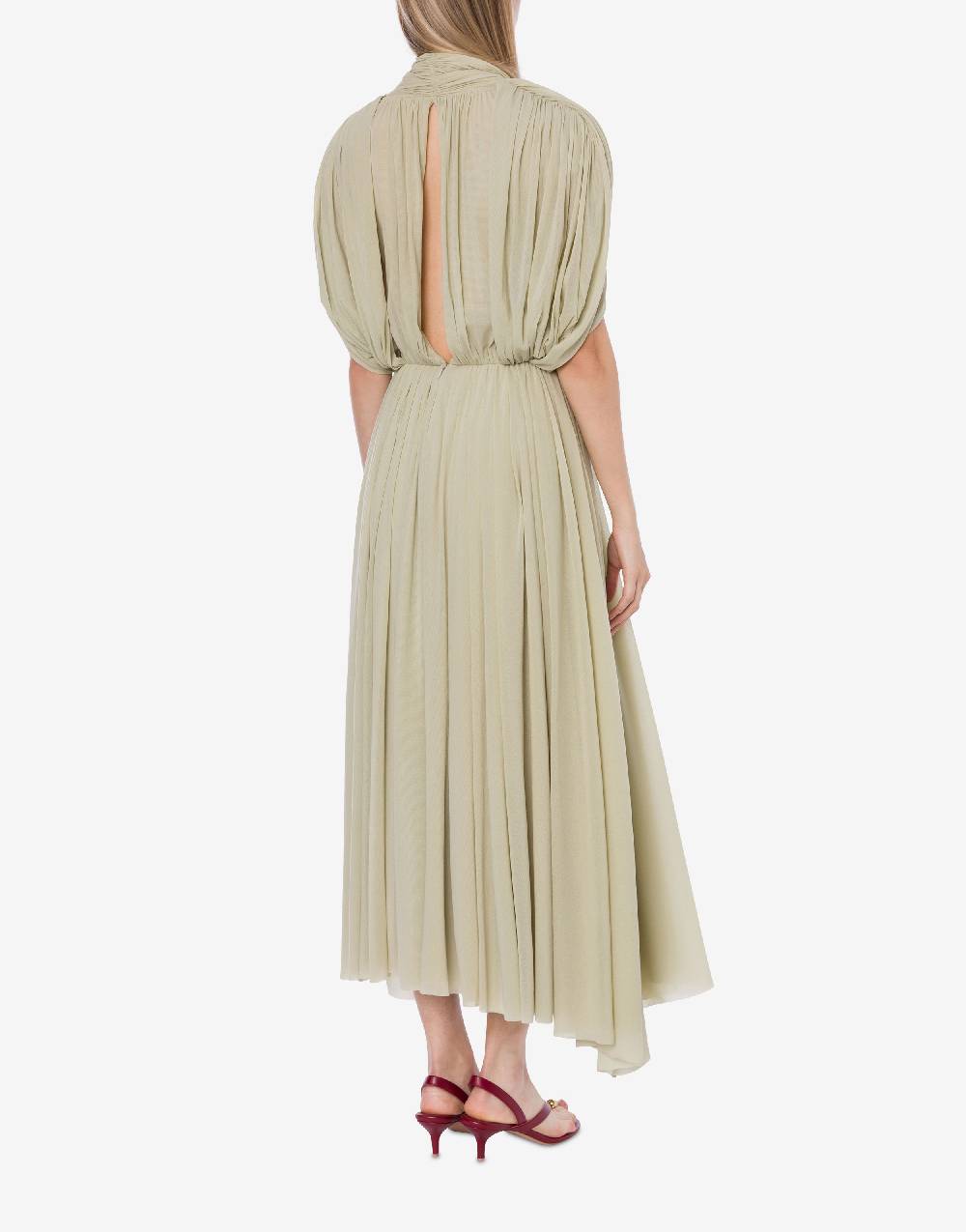 Philosophy Di Lorenzo Serafini Abito In Tulle Stretch Con Maniche A Mantella