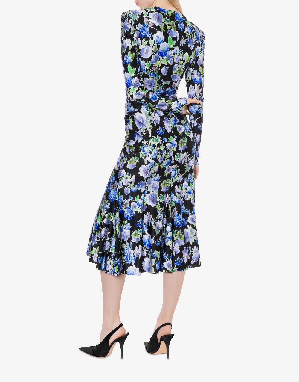 Philosophy Di Lorenzo Serafini Abito Longuette Con Stampa Fiori