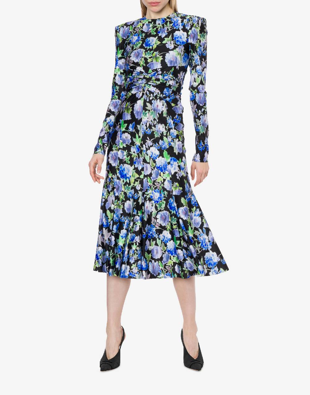 Philosophy Di Lorenzo Serafini Abito Longuette Con Stampa Fiori