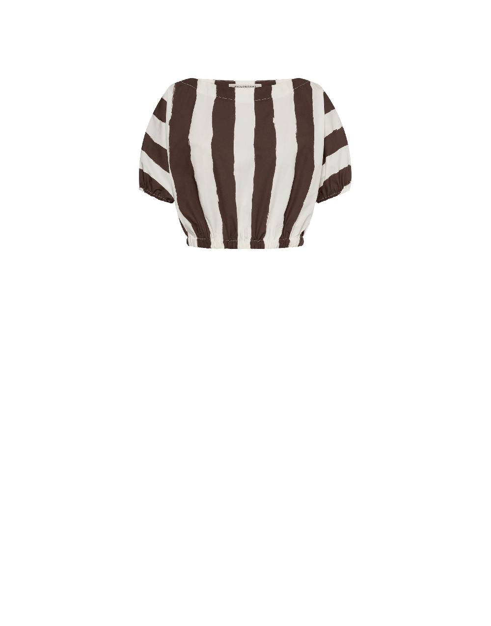 Philosophy Di Lorenzo Serafini Blusa Crop A Righe In Cotone Stretch