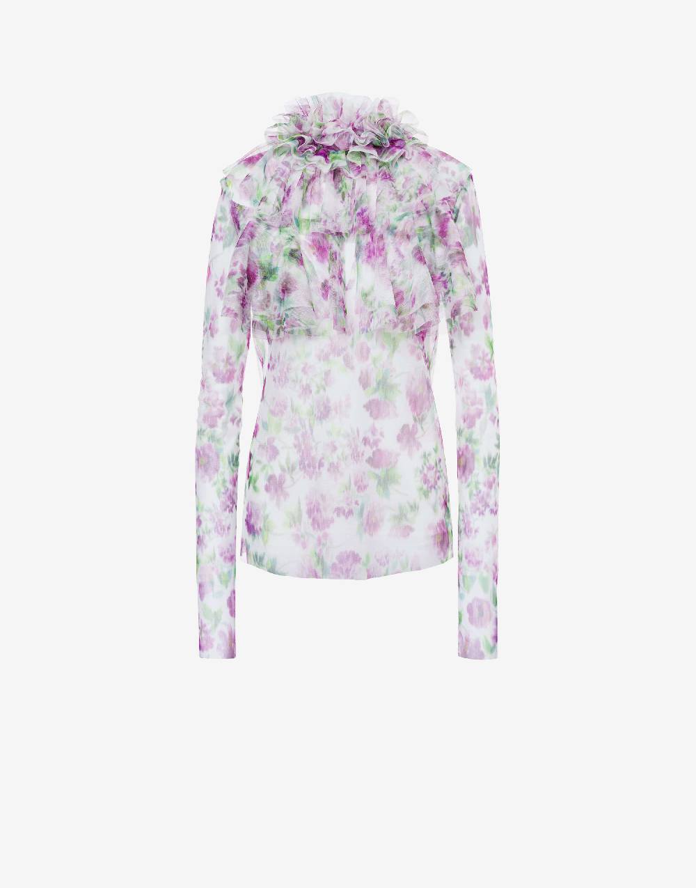 Philosophy Di Lorenzo Serafini Blusa in tulle con stampa fiori