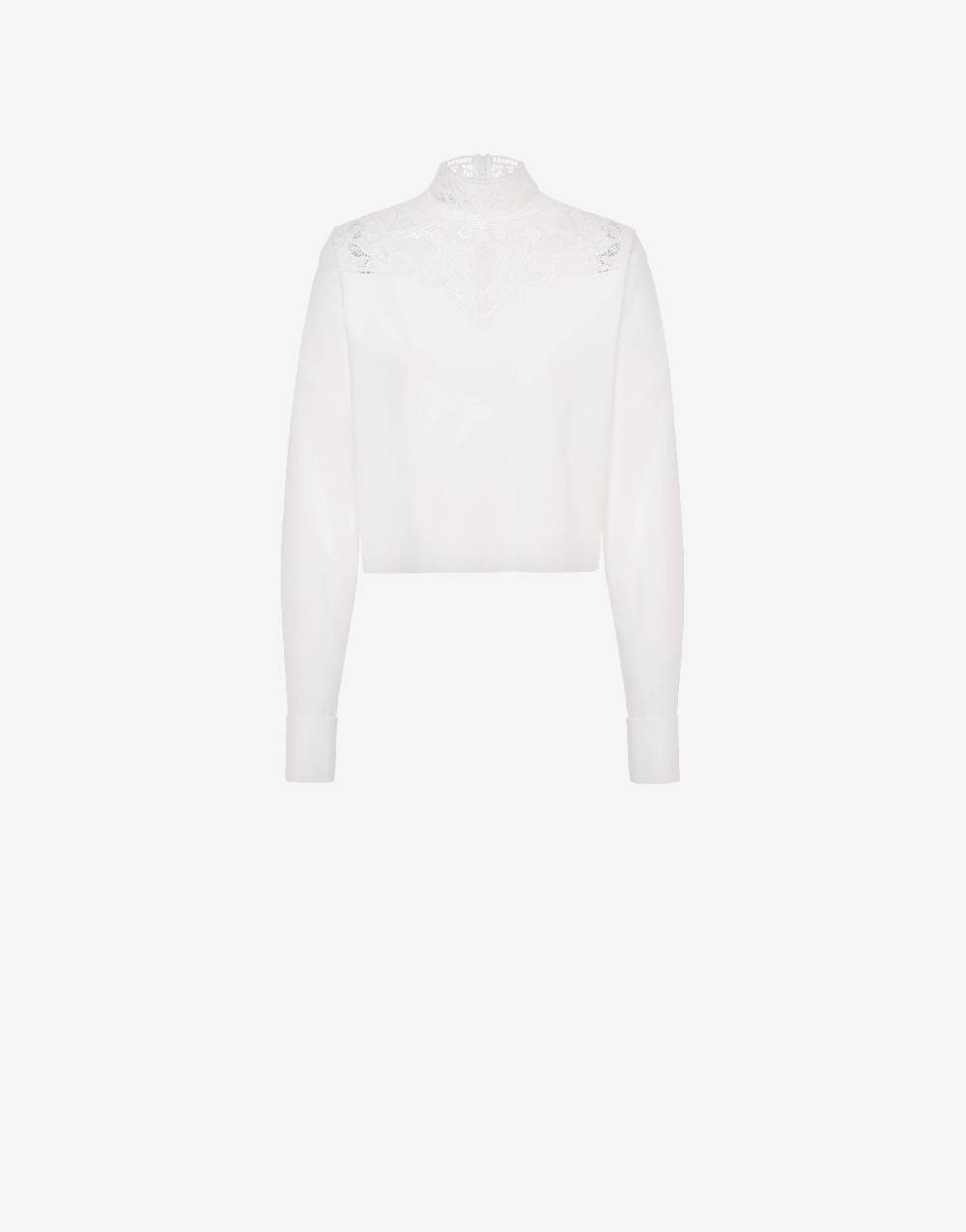 Philosophy Di Lorenzo Serafini Camicia crop in popeline con ricamo