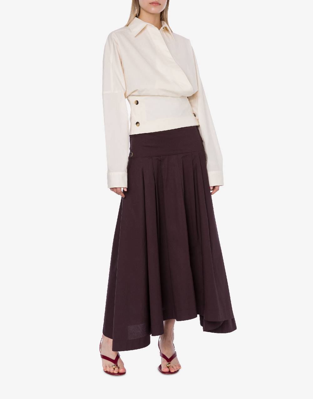 Philosophy Di Lorenzo Serafini Camicia In Cotone Stretch Con Bottoni