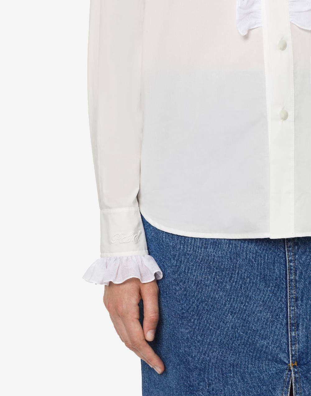 Philosophy Di Lorenzo Serafini Camicia In Popeline Con Ruches