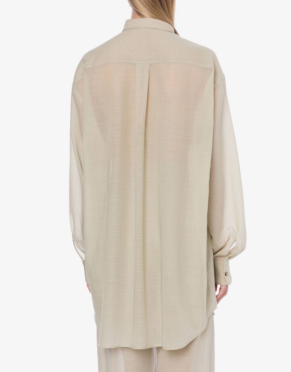 Philosophy Di Lorenzo Serafini Camicia Oversize In Voile Di Lana