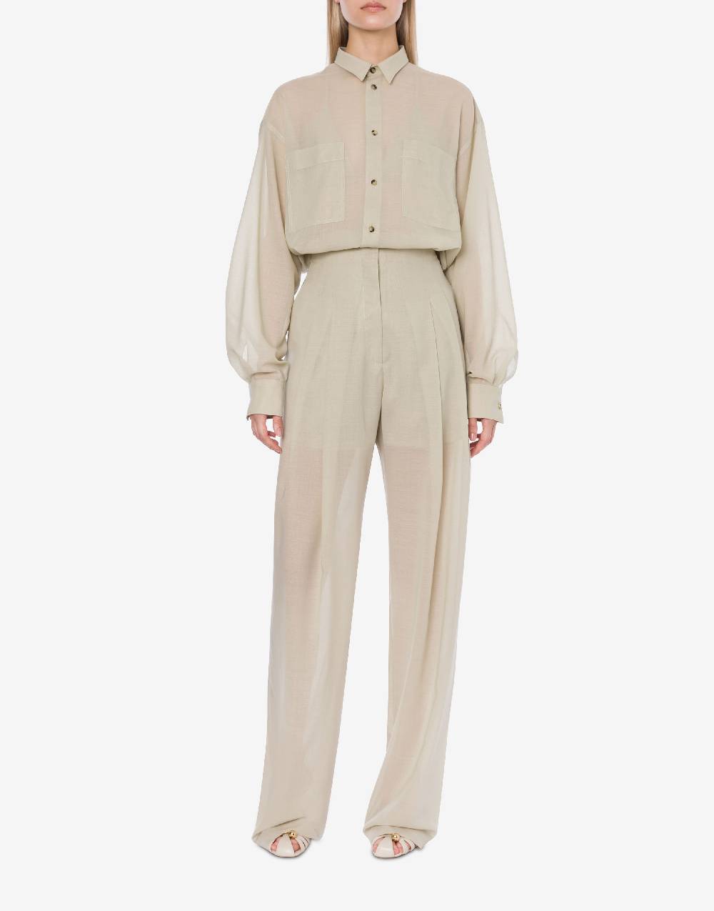 Philosophy Di Lorenzo Serafini Camicia Oversize In Voile Di Lana