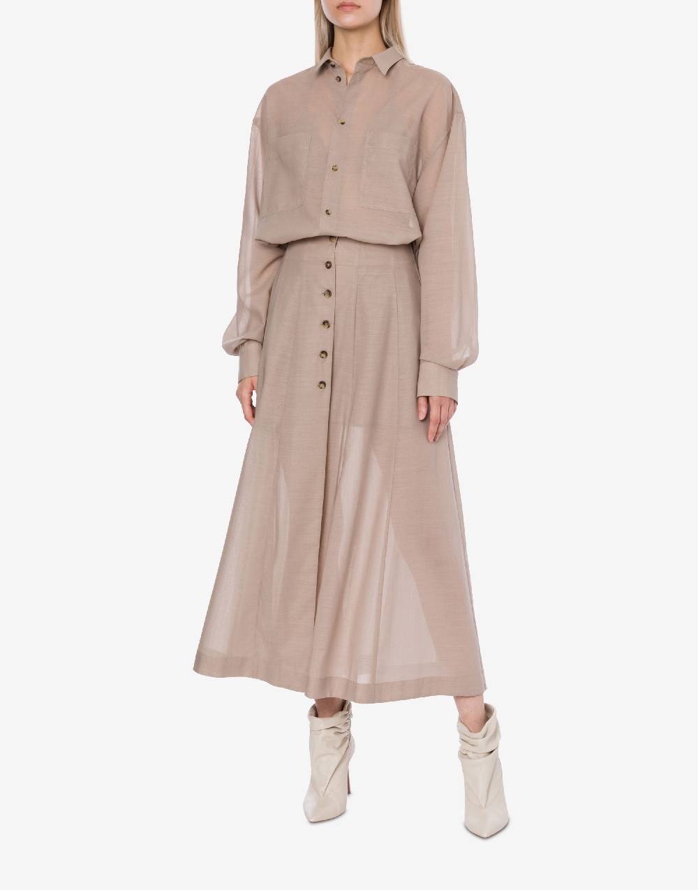 Philosophy Di Lorenzo Serafini Camicia Oversize In Voile Di Lana