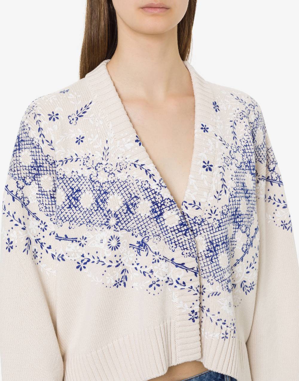 Philosophy Di Lorenzo Serafini Cardigan In Cotone E Lana Con Stampa