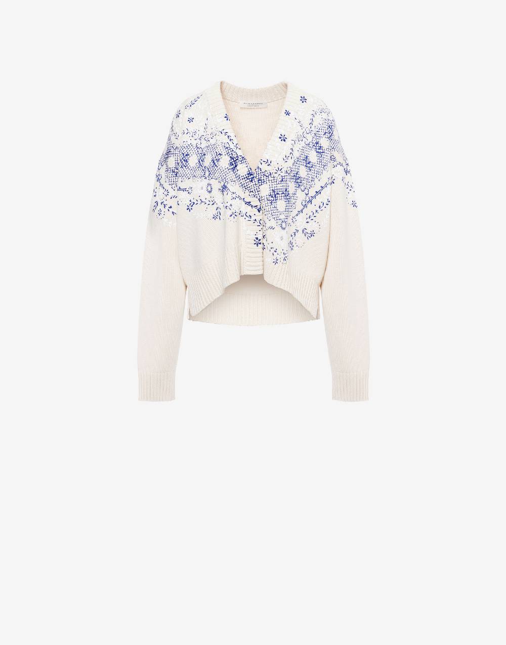 Philosophy Di Lorenzo Serafini Cardigan in cotone e lana con stampa