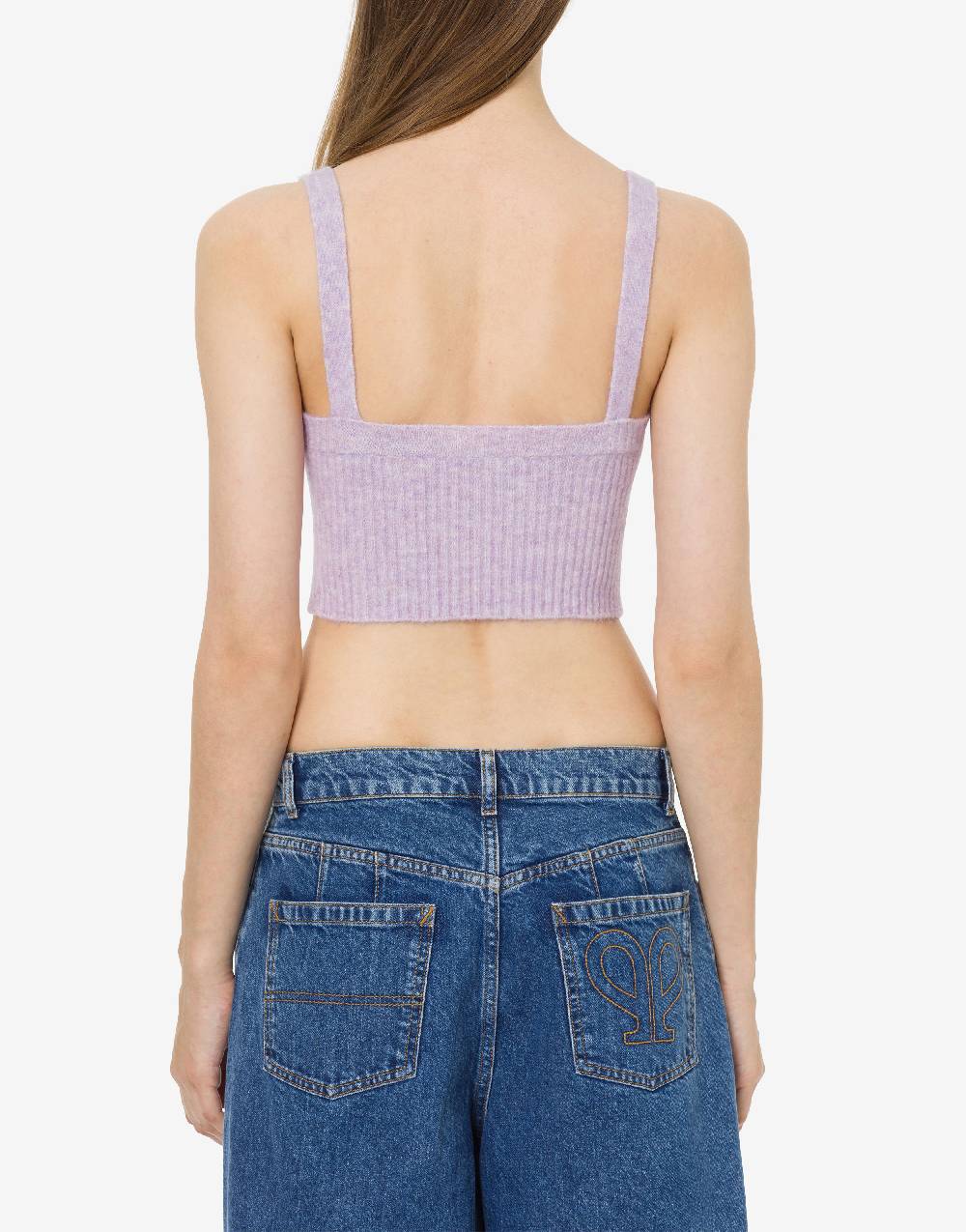 Philosophy Di Lorenzo Serafini Crop Top In Baby Alpaca E Lana Doppia P