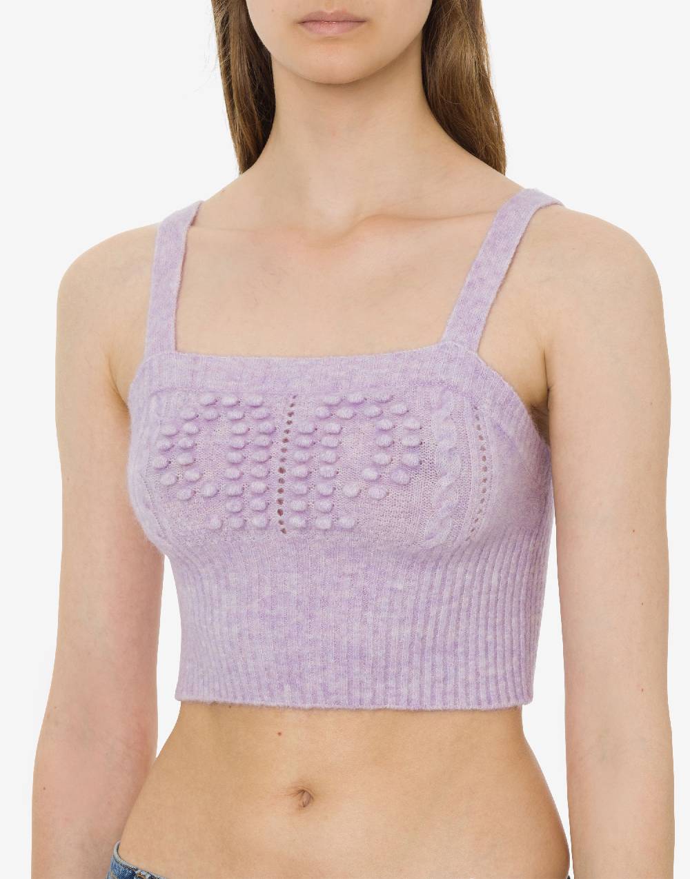 Philosophy Di Lorenzo Serafini Crop Top In Baby Alpaca E Lana Doppia P