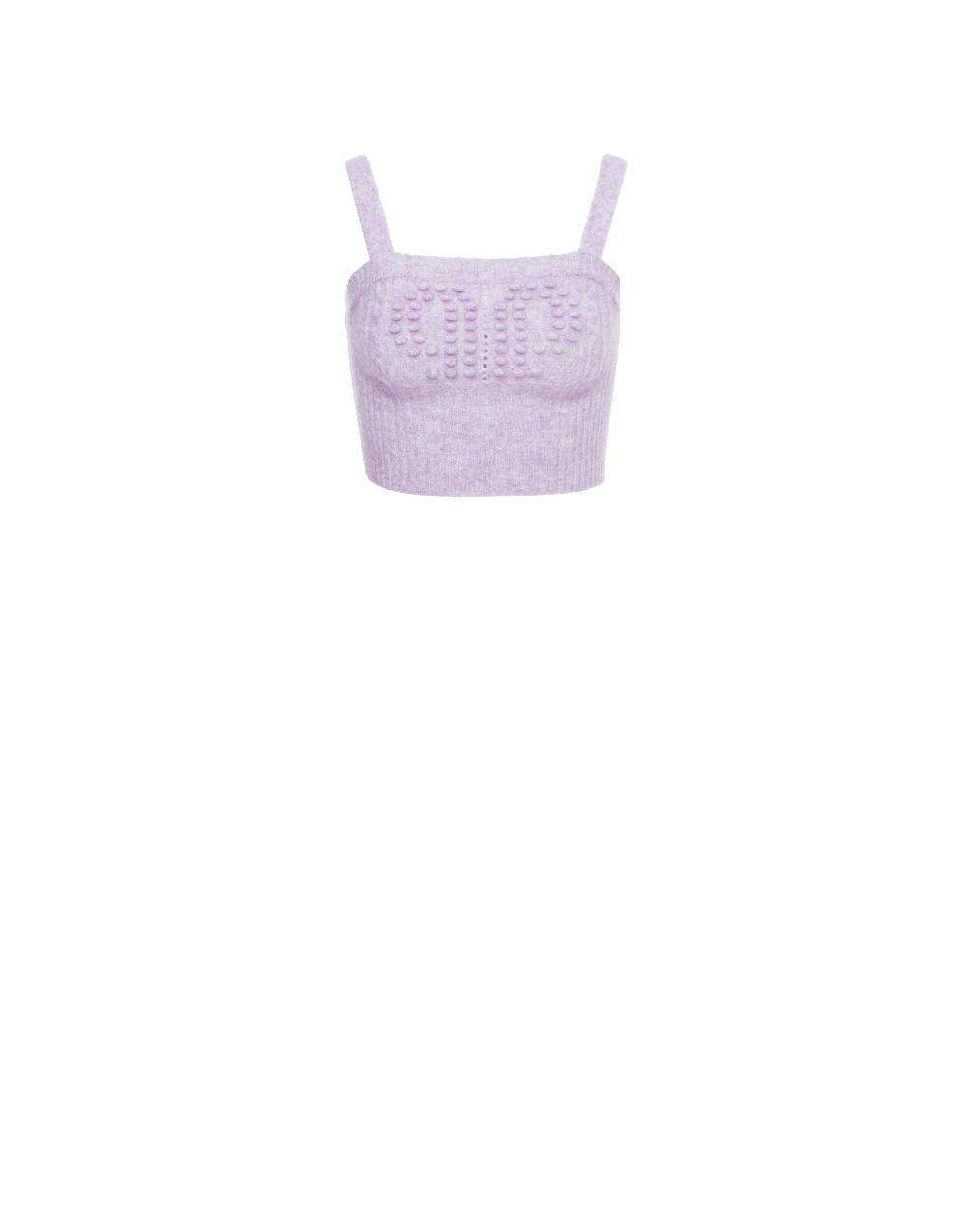 Philosophy Di Lorenzo Serafini Crop Top In Baby Alpaca E Lana Doppia P