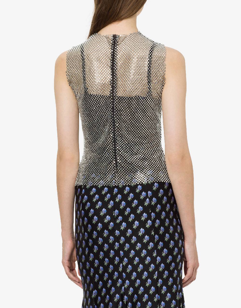 Philosophy Di Lorenzo Serafini Crop Top In Rete Con Strass