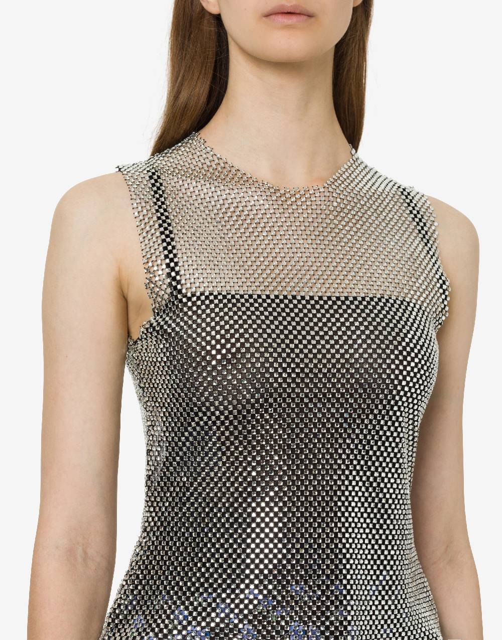 Philosophy Di Lorenzo Serafini Crop Top In Rete Con Strass