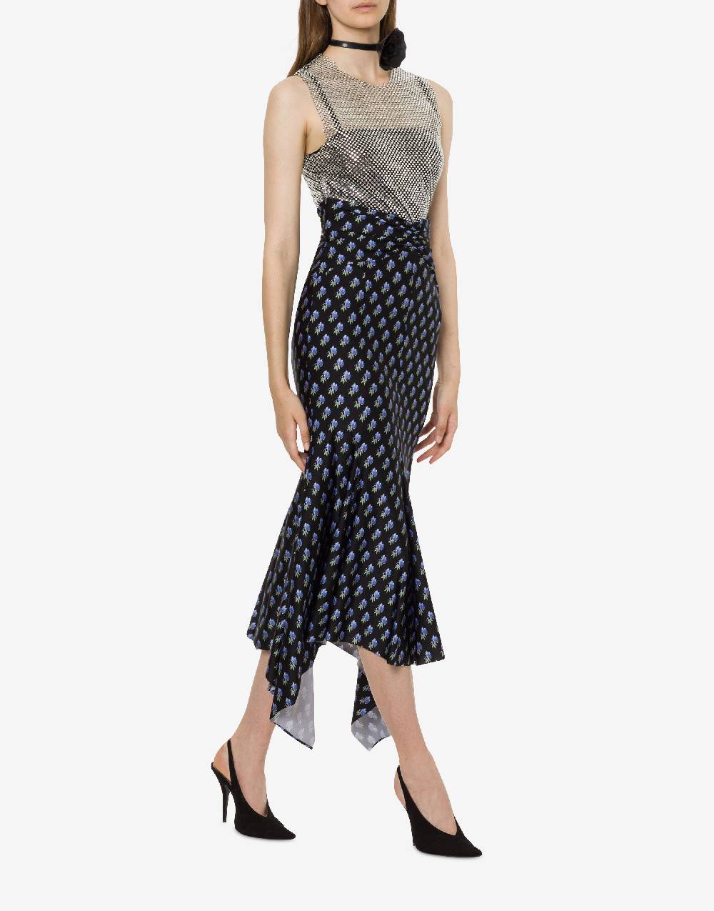 Philosophy Di Lorenzo Serafini Crop Top In Rete Con Strass